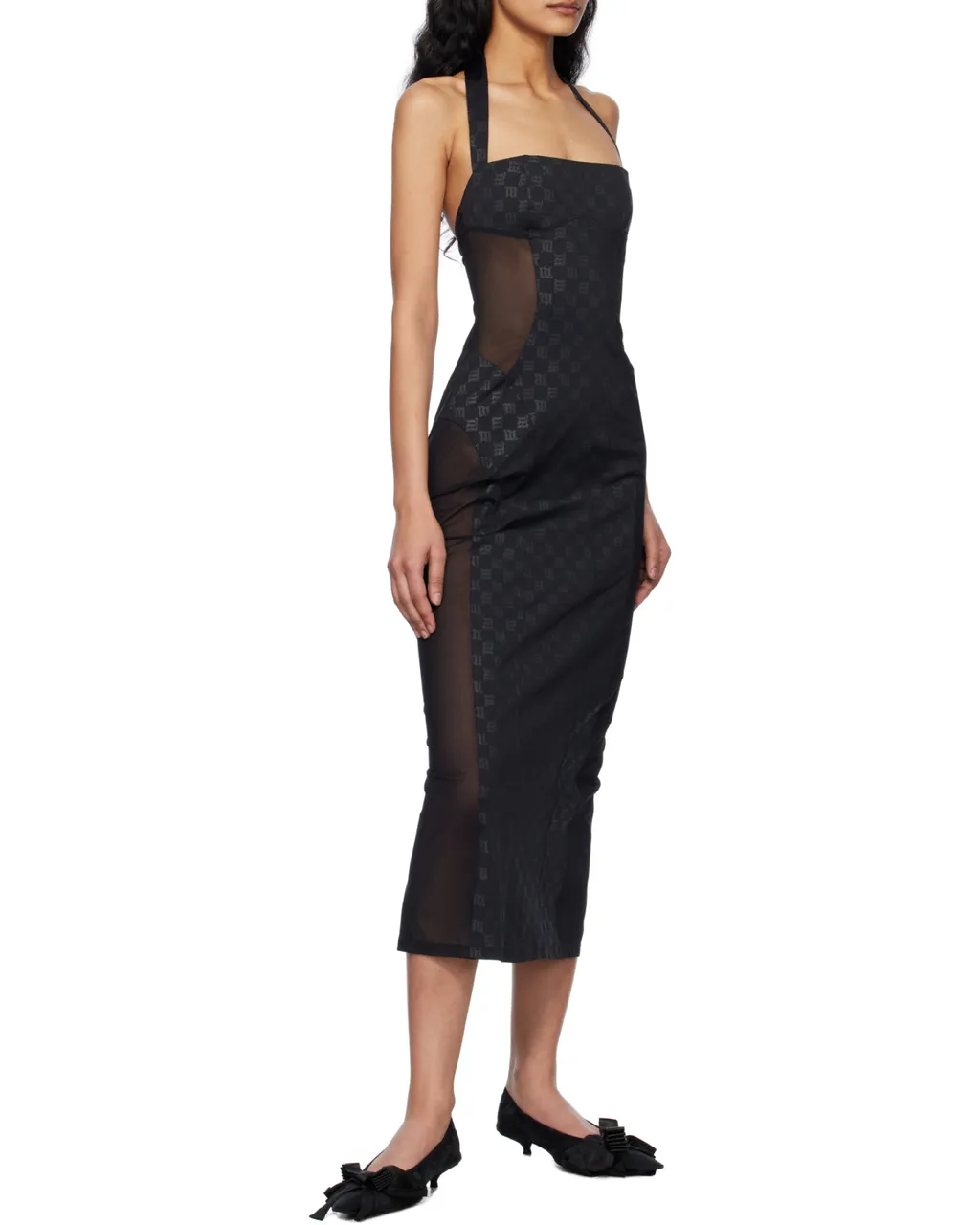 Logo-Print Midi Dress