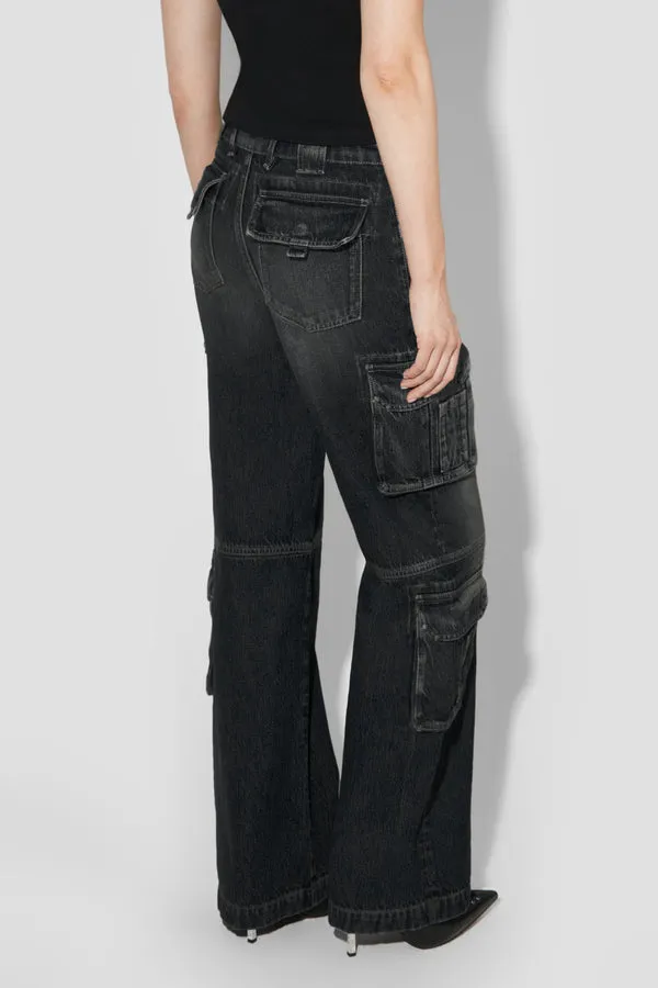 High-Waisted Cargo Jeans