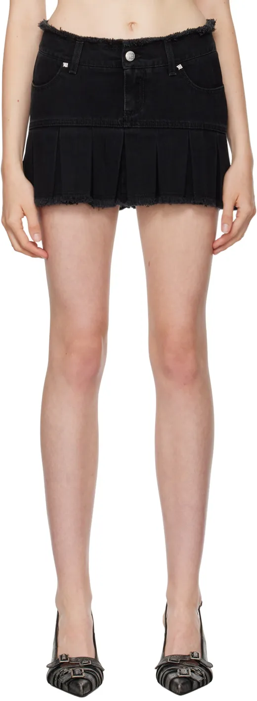 Logo Patch Denim Skirt
