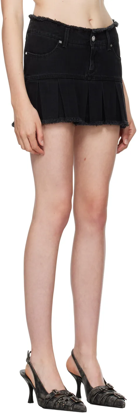 Logo Patch Denim Skirt