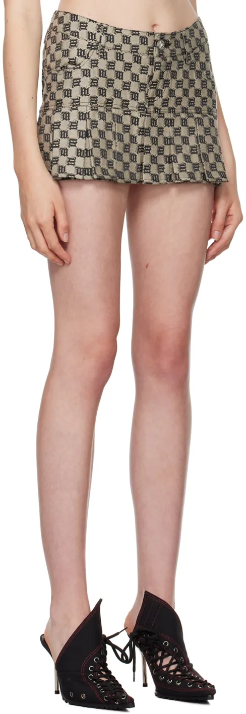 Monogram Pleated Skirt