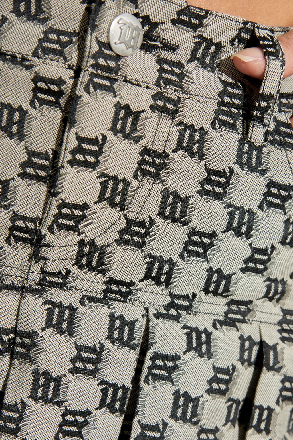 Monogram Pleated Skirt