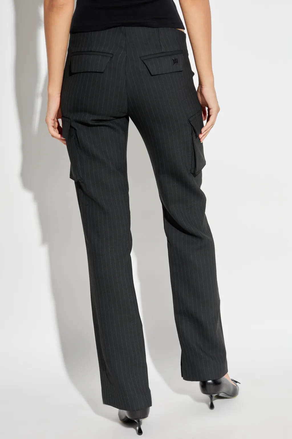 Pinstriped Straight Trousers