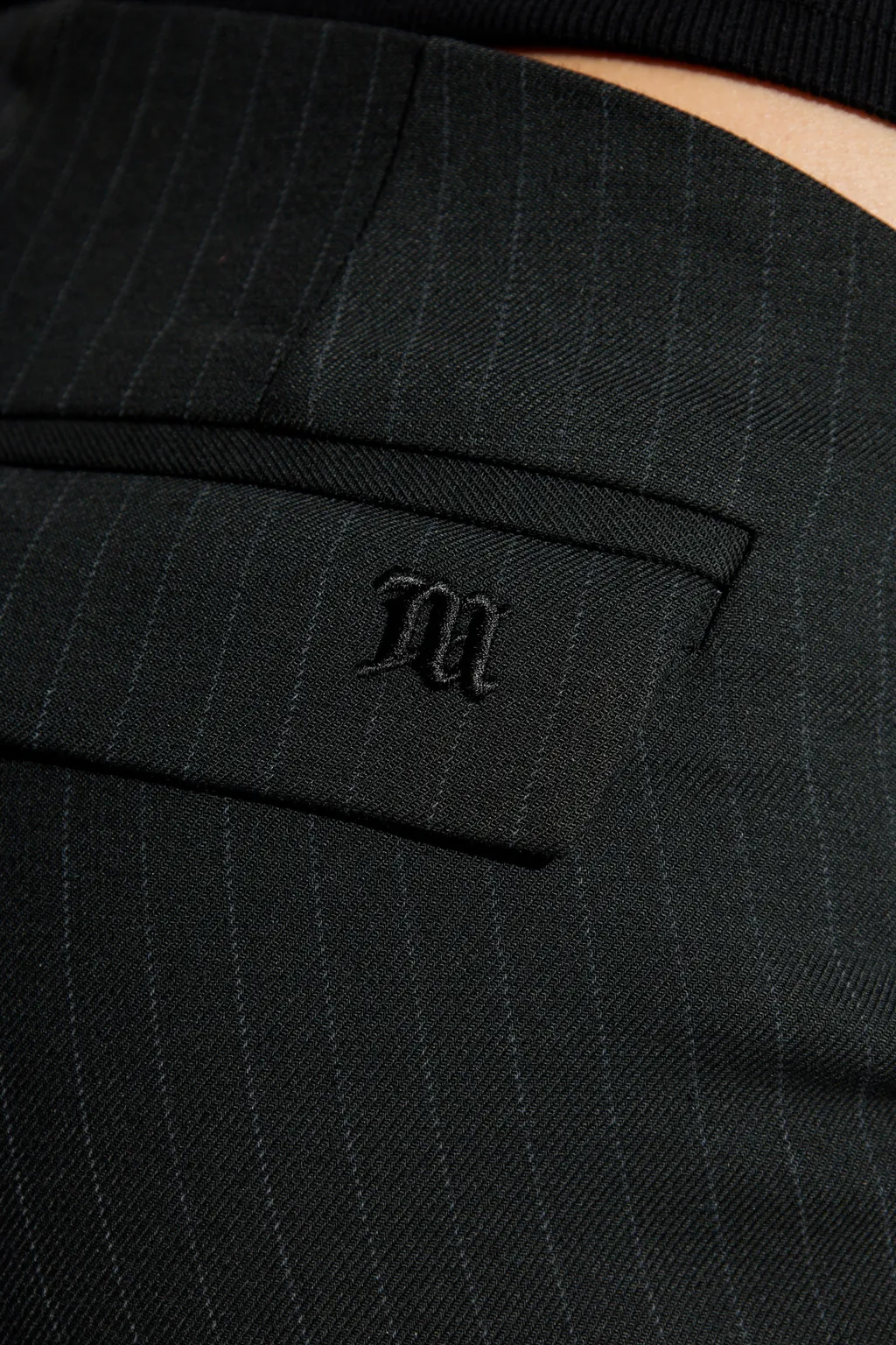Pinstriped Straight Trousers