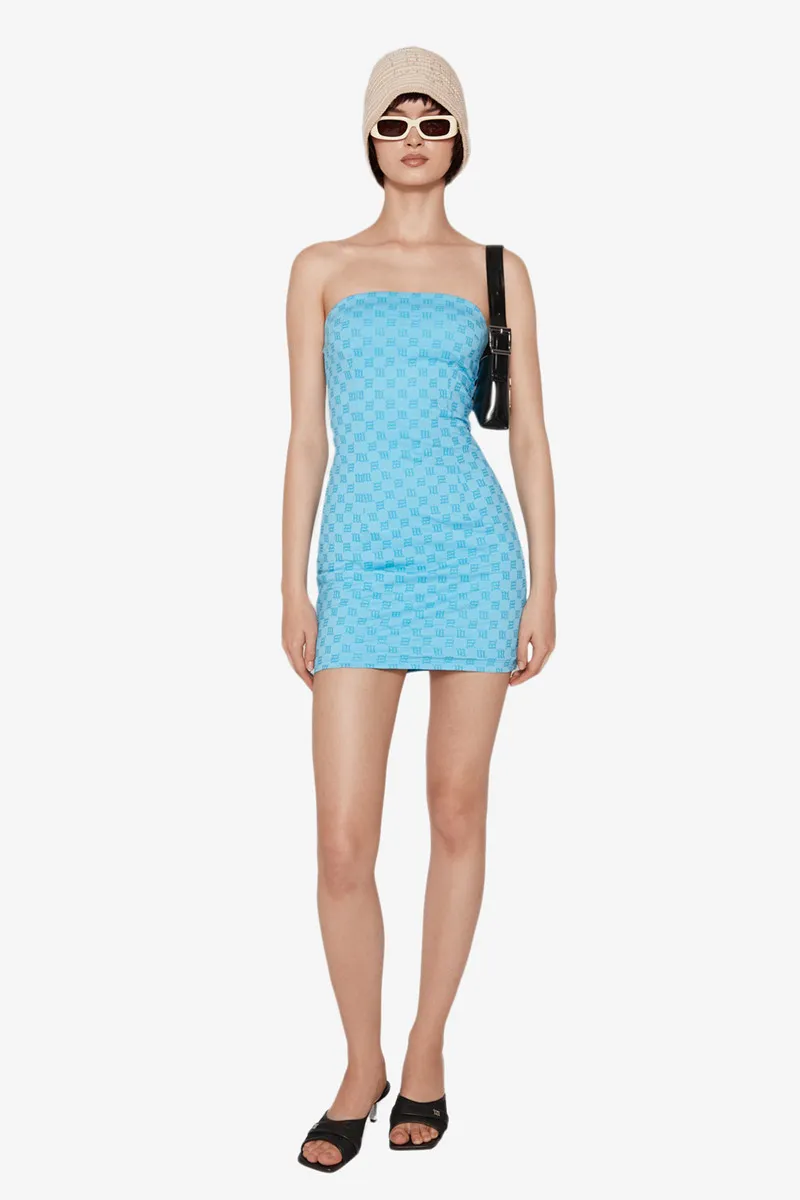 Monogram Slim Strap Mini Dress
