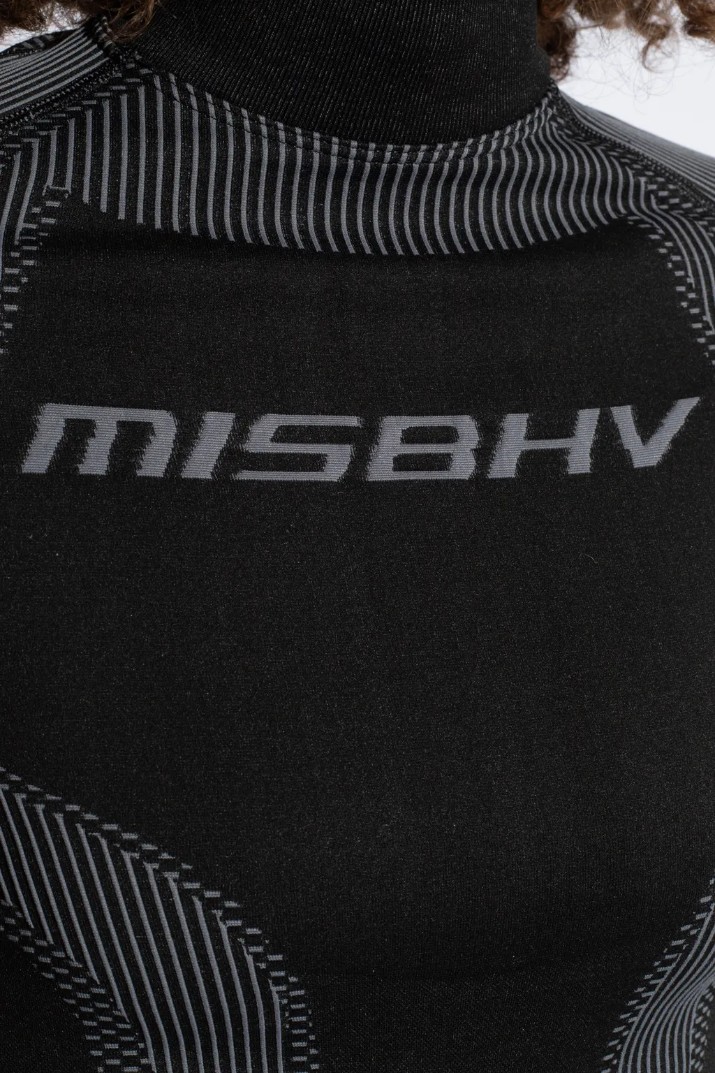 Logo-Jacquard High-Neck Performance Top