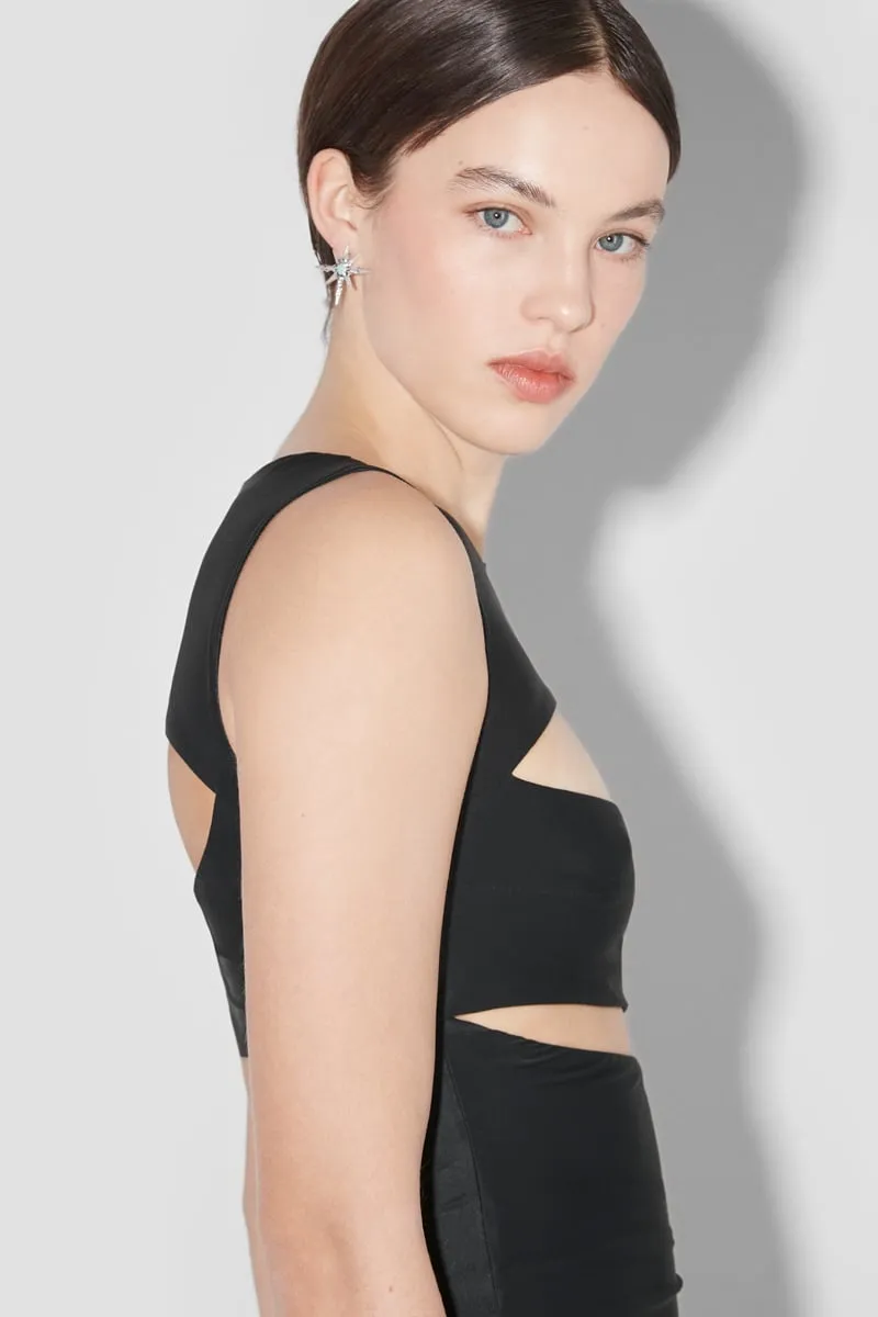 Cut-Out Sleeveless Top