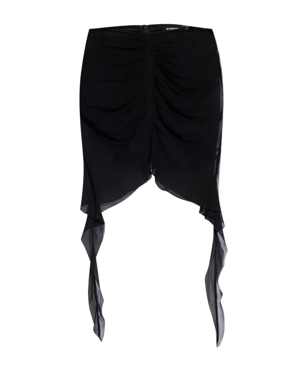 Ruffled Chiffon Mini Skirt