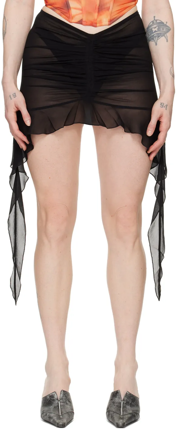Ruffled Chiffon Mini Skirt