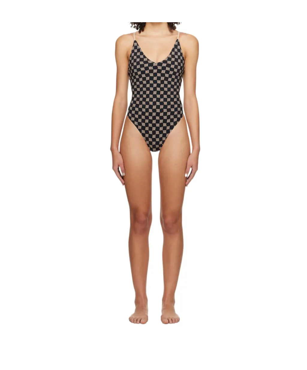 Monogram-Pattern Swimsuit