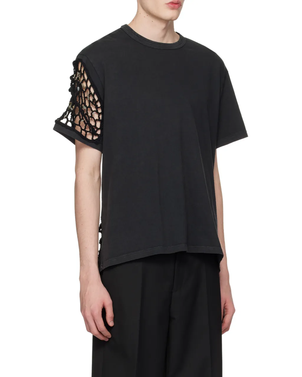 Crochet-Panel T-Shirt