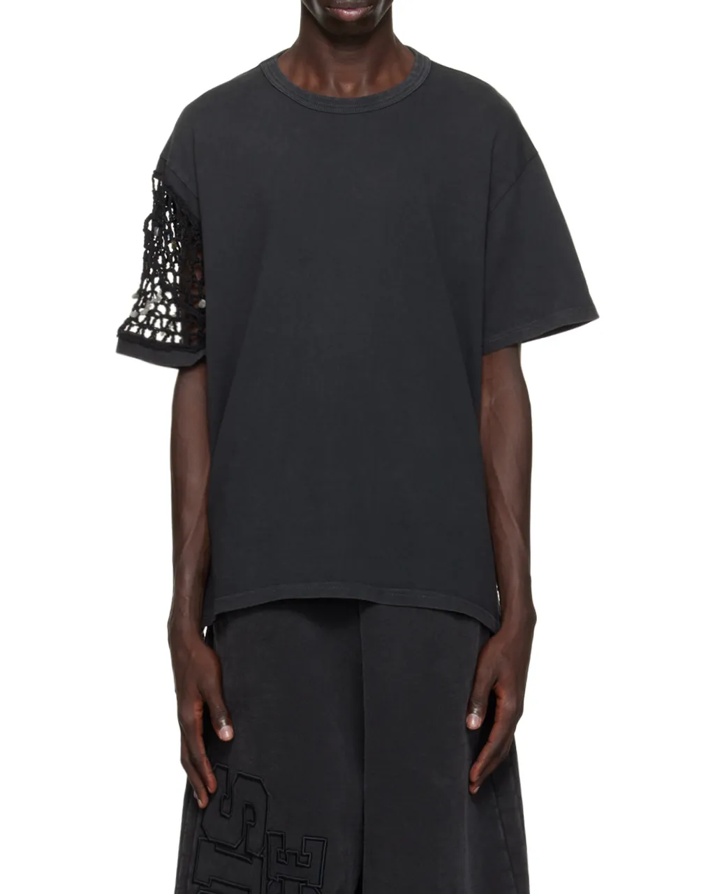 Crochet-Panel T-Shirt