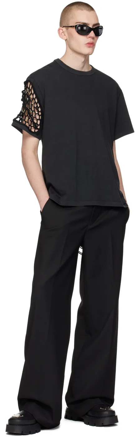 Crochet-Panel T-Shirt