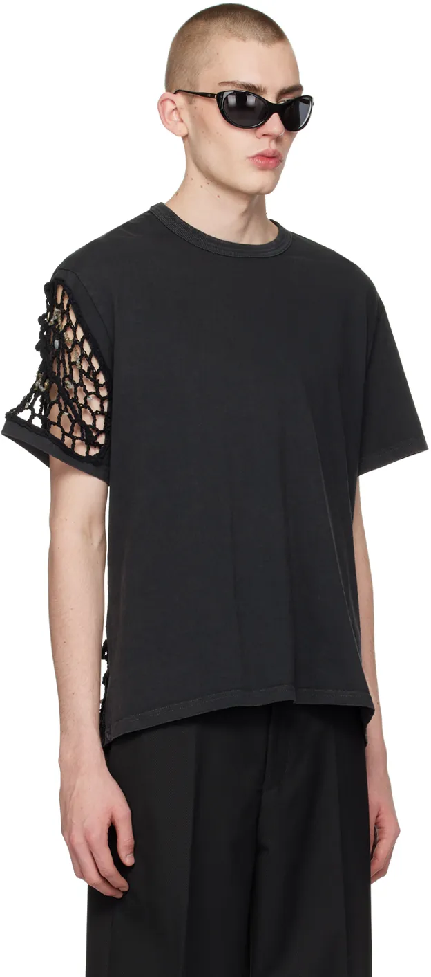Crochet-Panel T-Shirt