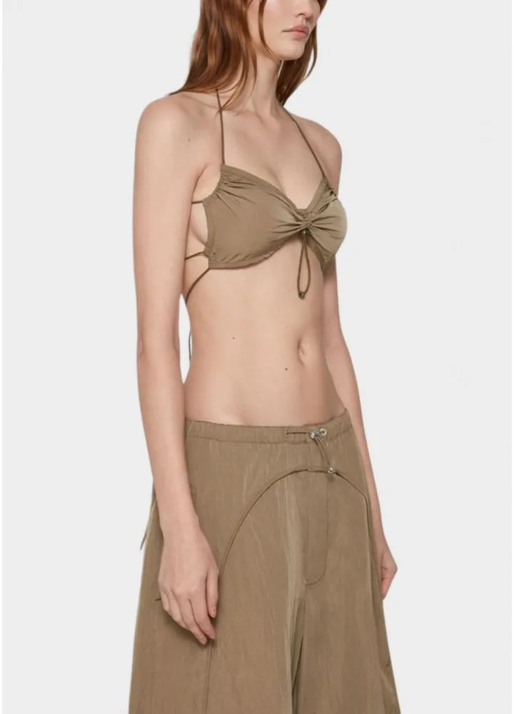 Drawstring Strap Bra Top