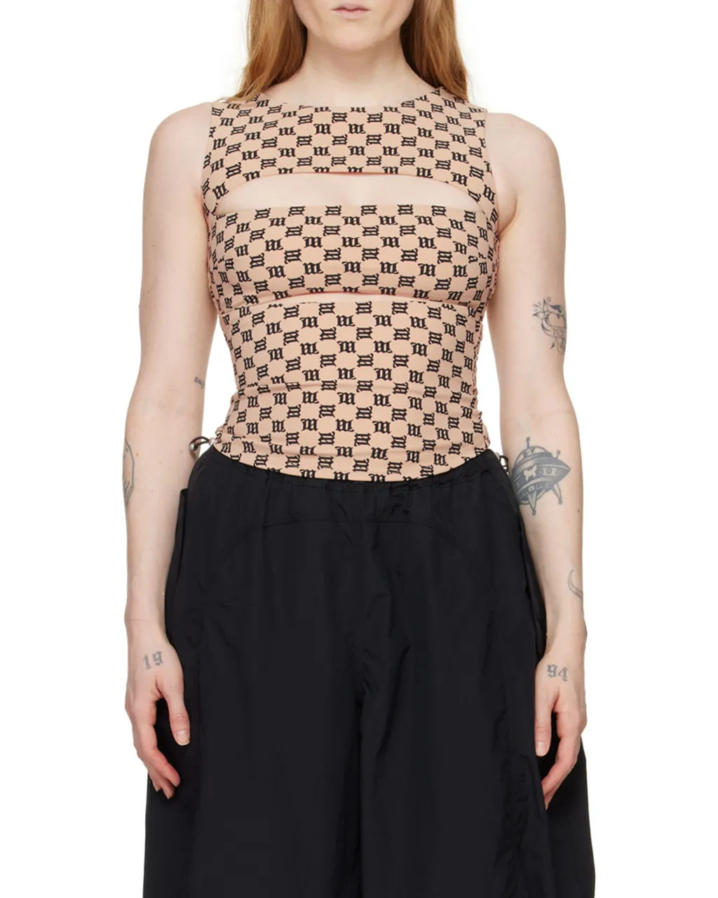 Monogram-Pattern Tank Top