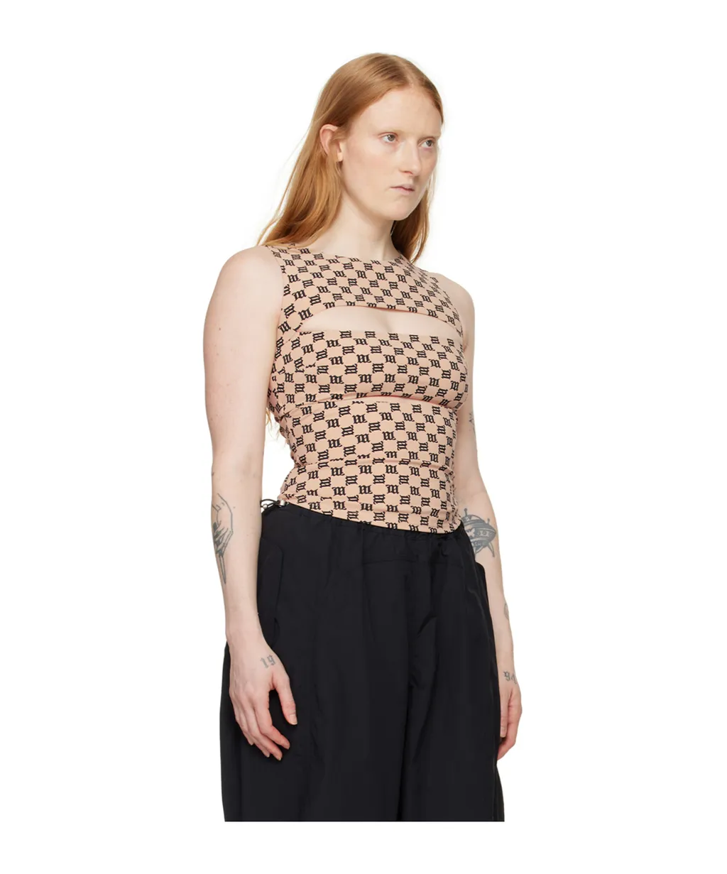 Monogram-Pattern Tank Top