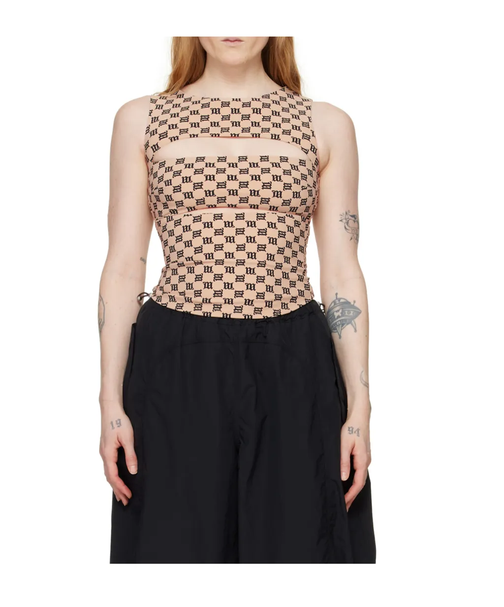 Monogram-Pattern Tank Top