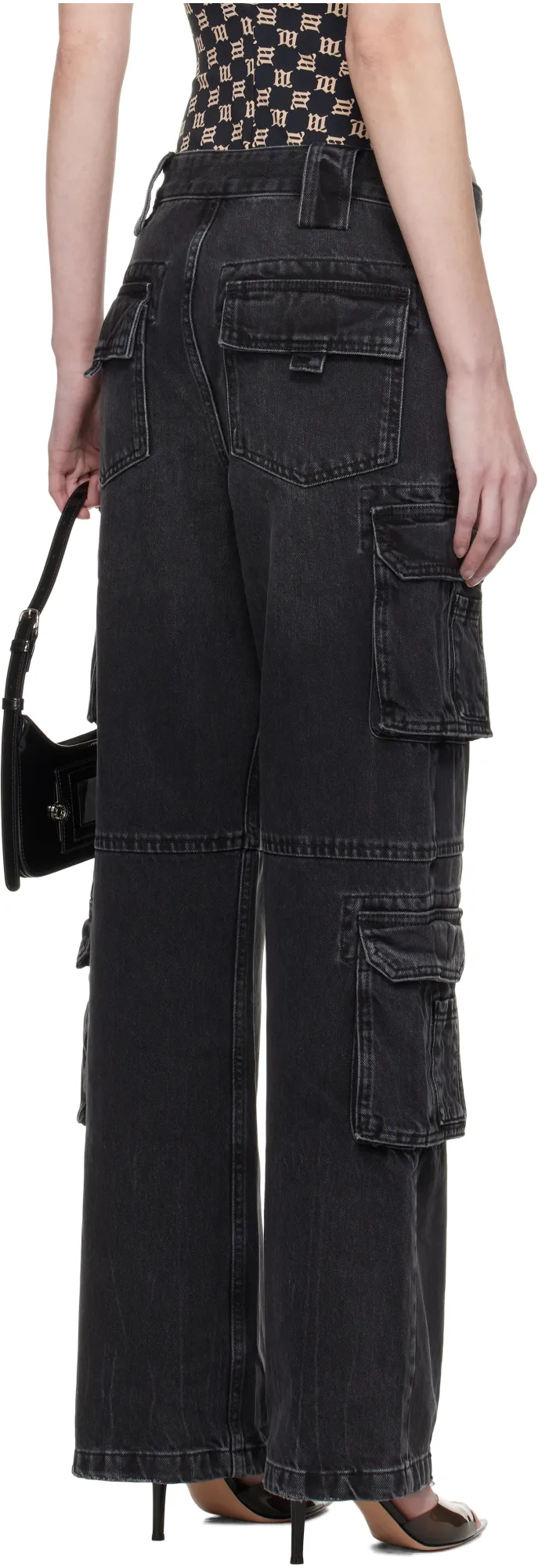Cut-Out Straight-Leg Trousers