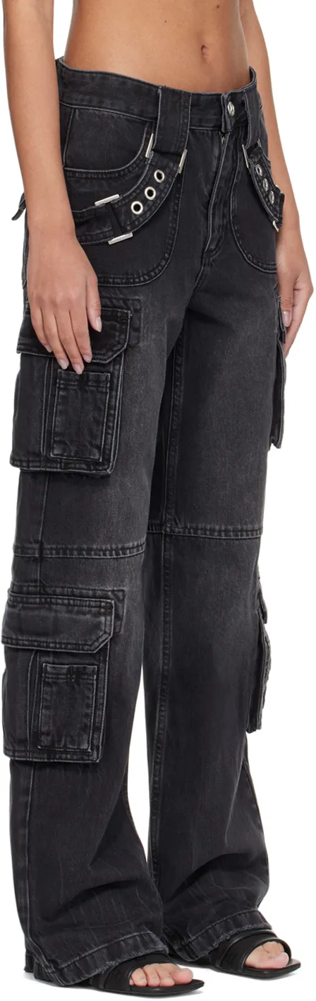 Cut-Out Straight-Leg Trousers