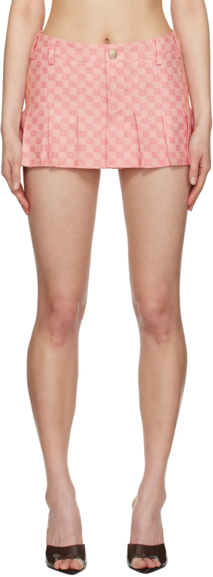 Monogram Low-Rise Pleated Miniskirt