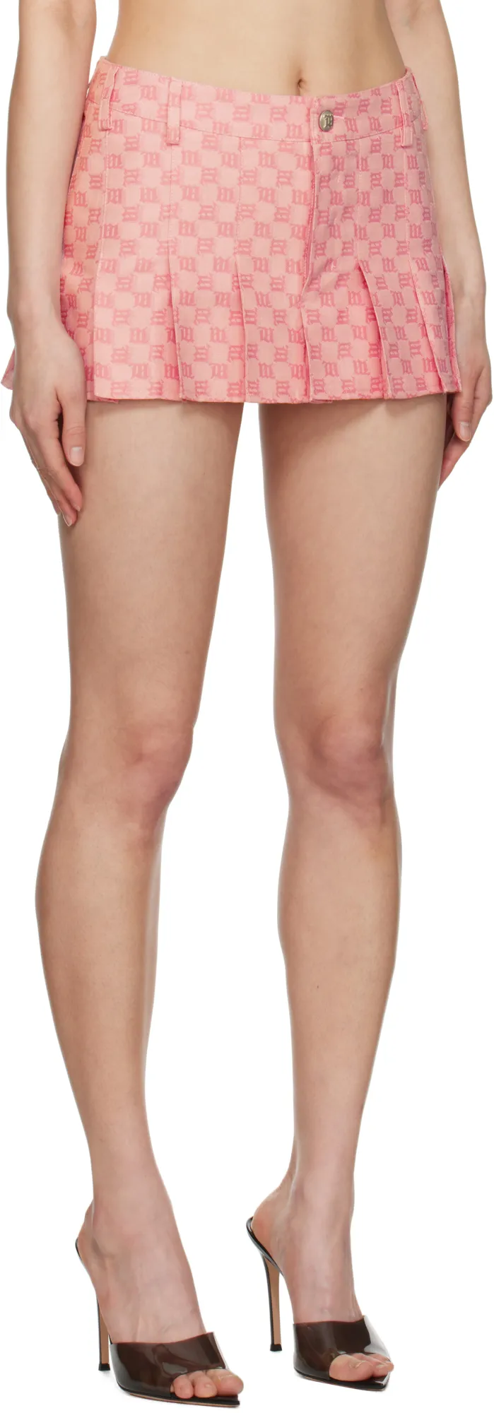 Monogram Low-Rise Pleated Miniskirt
