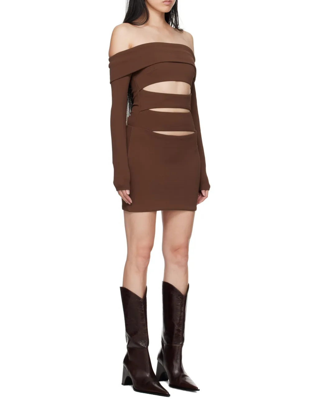 Off-Shoulder Cut-Out Minidress