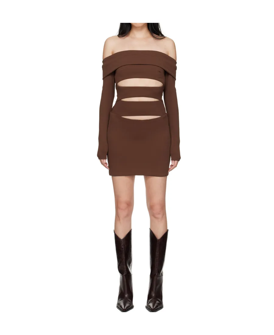 Off-Shoulder Cut-Out Minidress