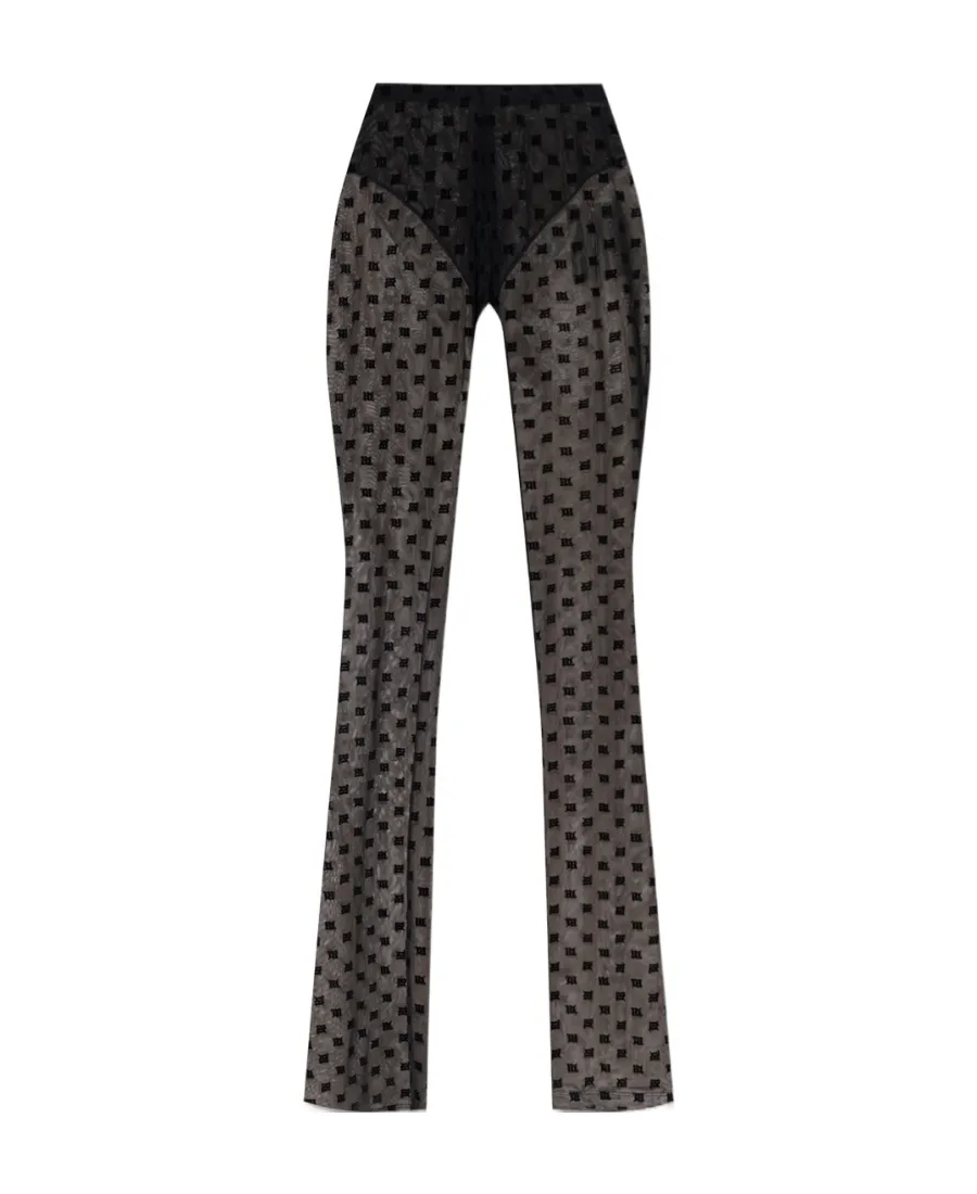 Flocked Monogram Sheer Trousers