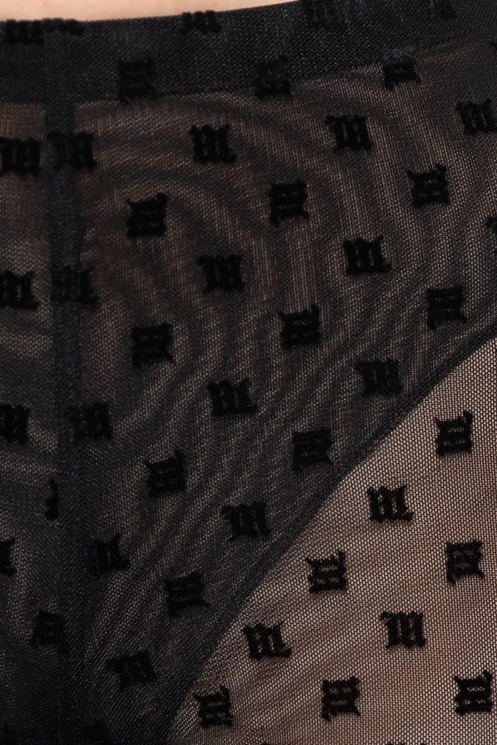 Flocked Monogram Sheer Trousers