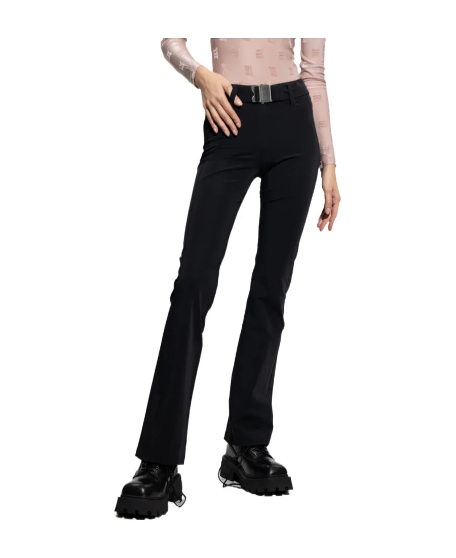 Flared Buckled-Waist Trousers