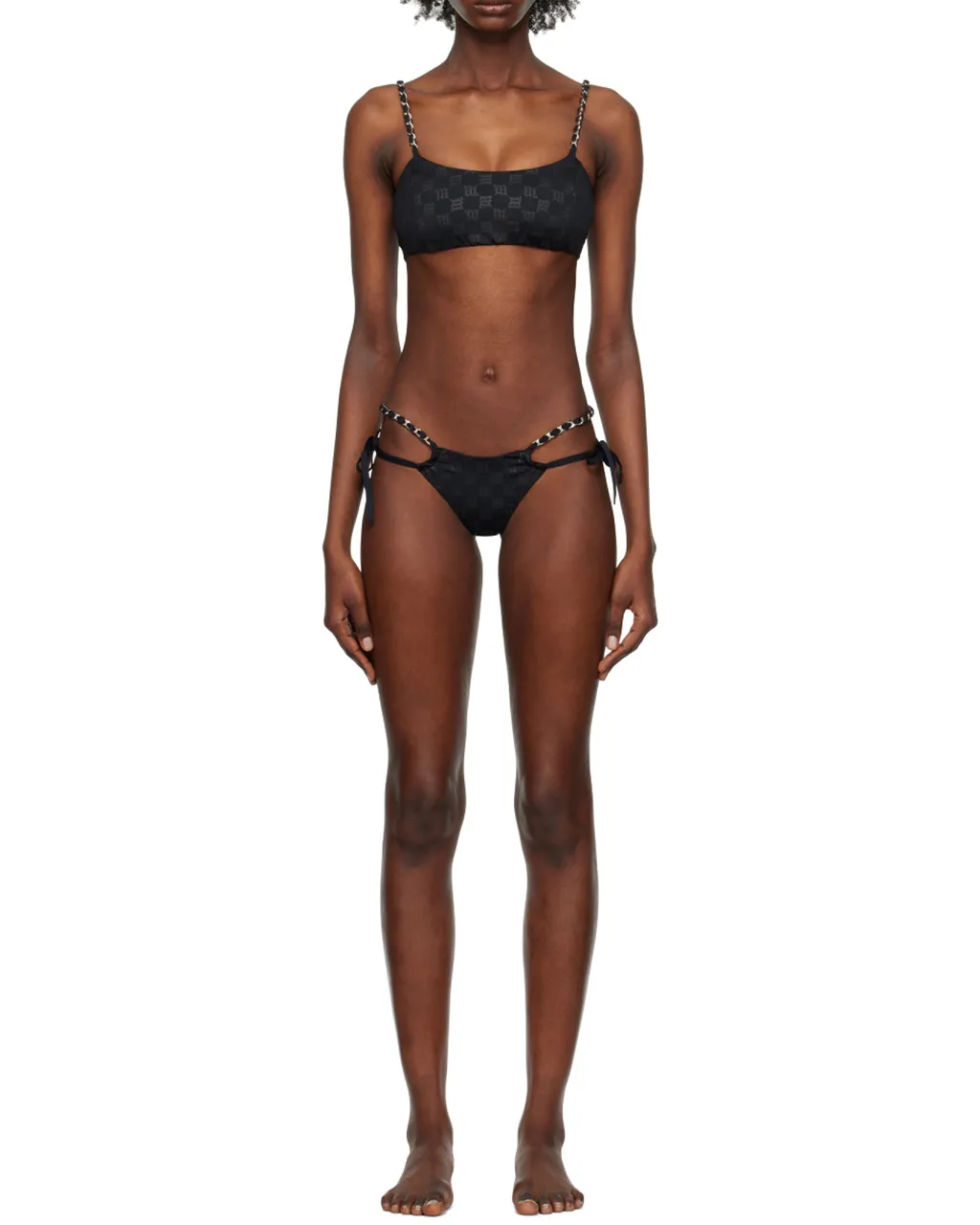 Monogram-Pattern Bikini Bottoms