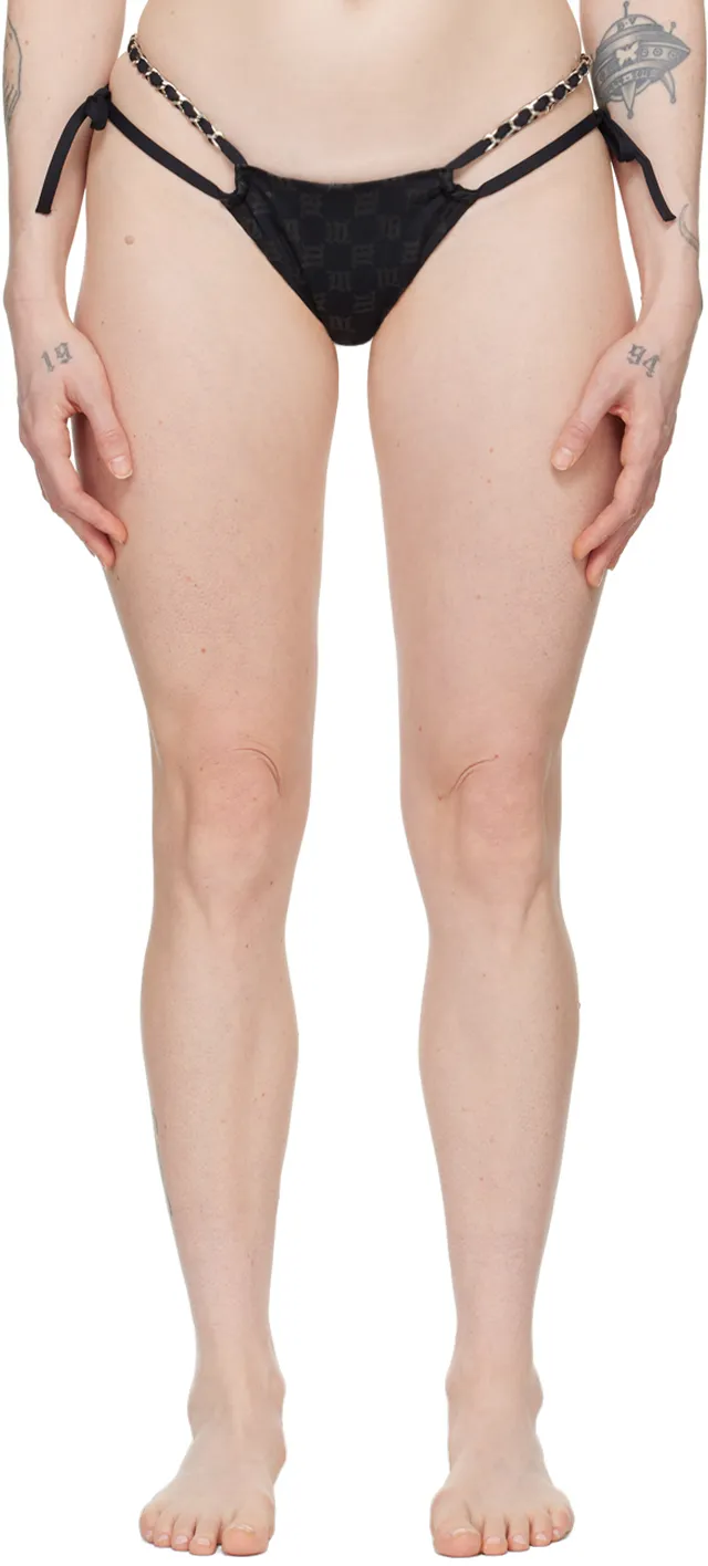 Monogram-Pattern Bikini Bottoms