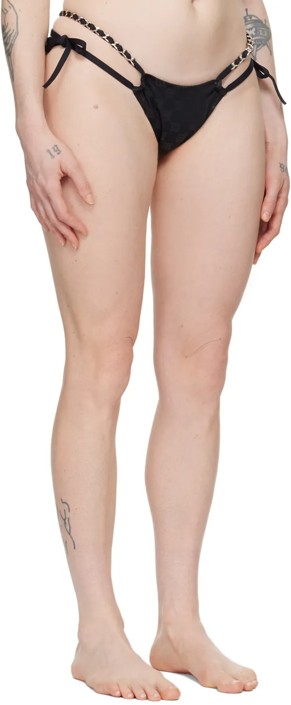 Monogram-Pattern Bikini Bottoms