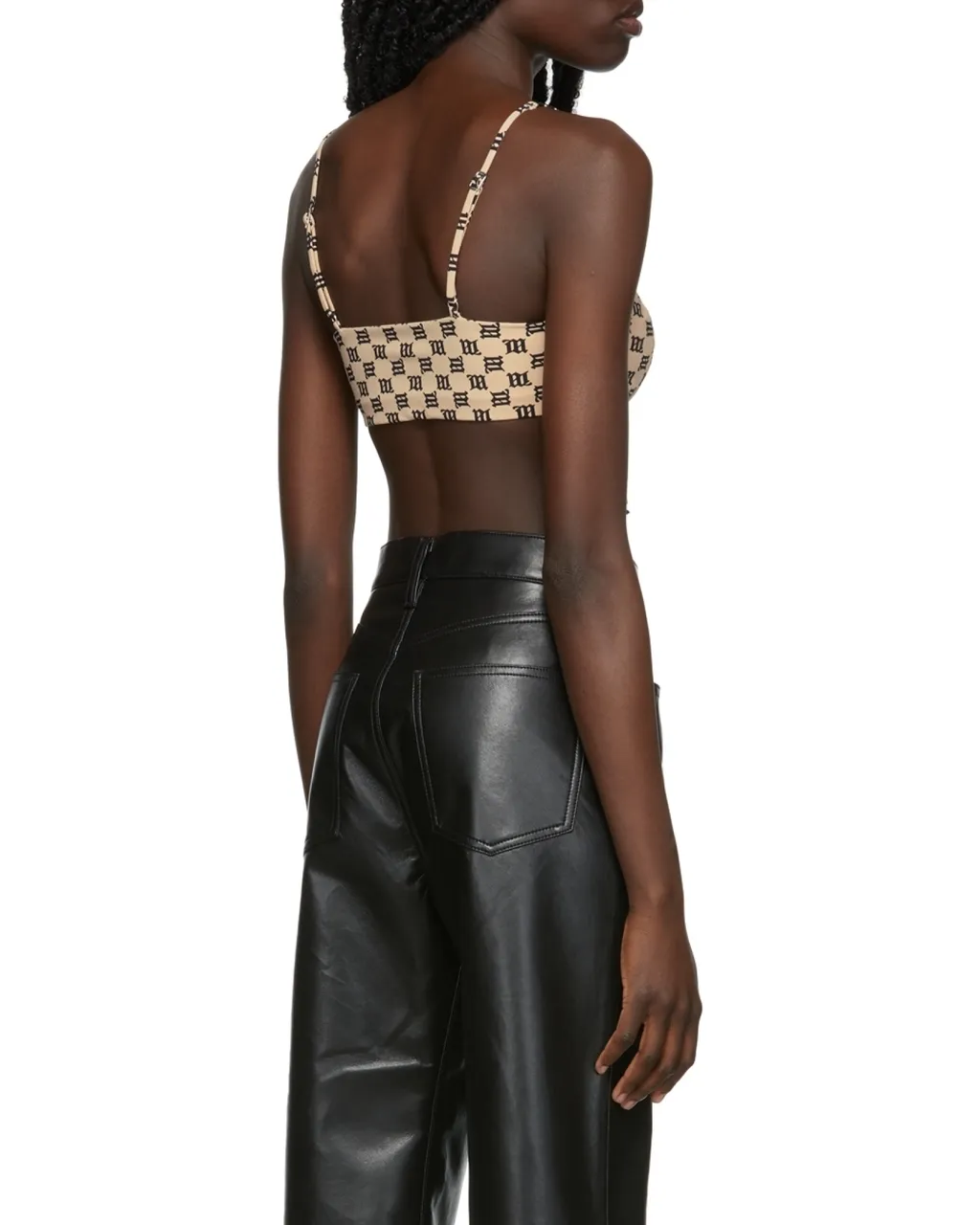 Monogram-Print Bralette Top