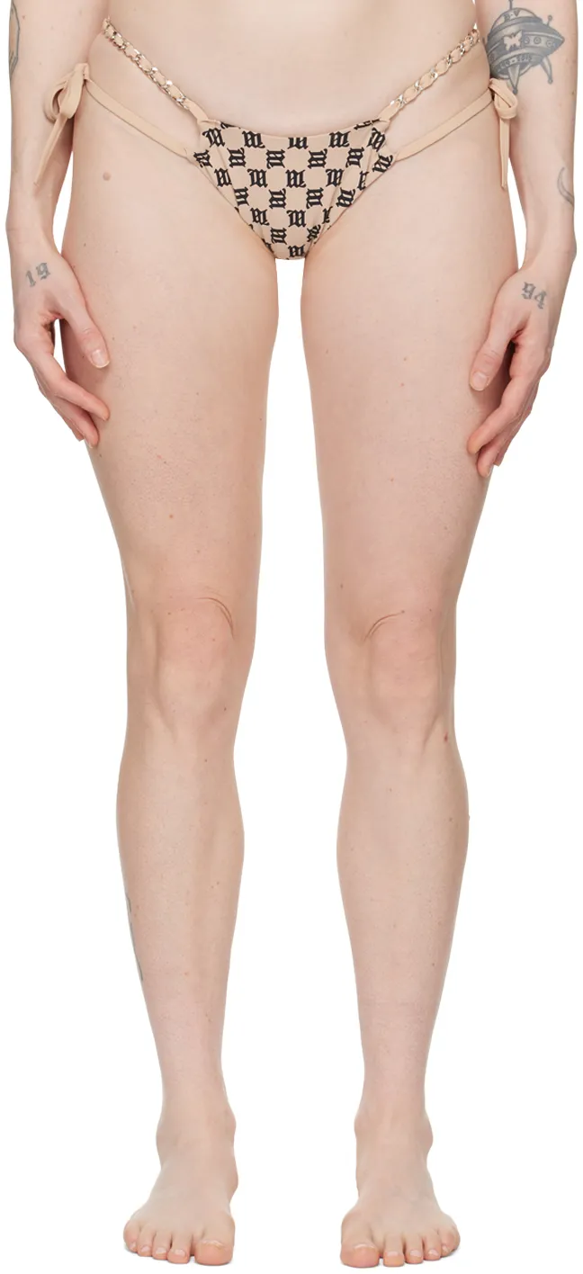 Monogram-Pattern Bikini Bottoms