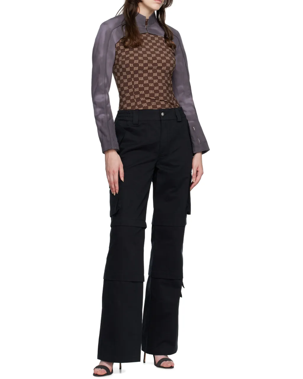 High-Waisted Cargo Trousers