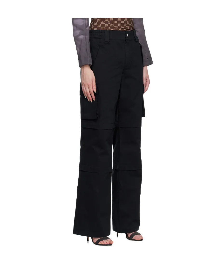 High-Waisted Cargo Trousers