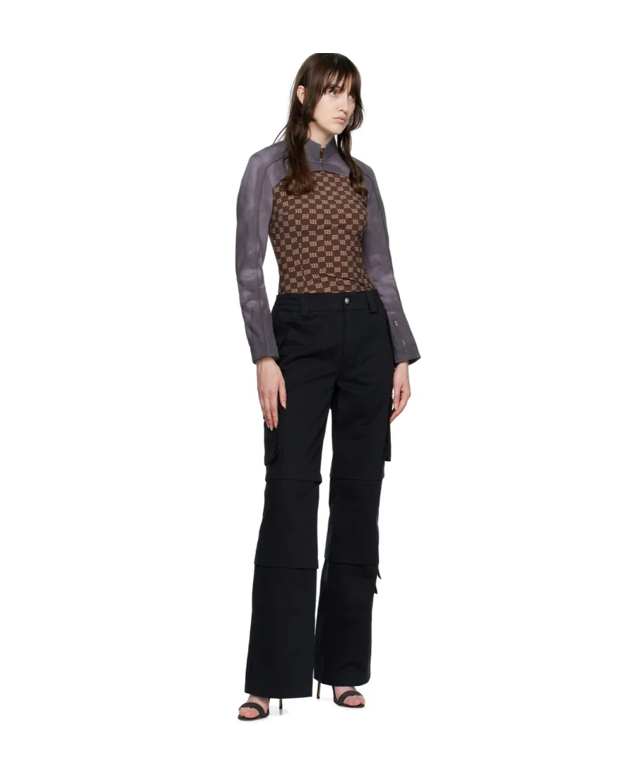 High-Waisted Cargo Trousers