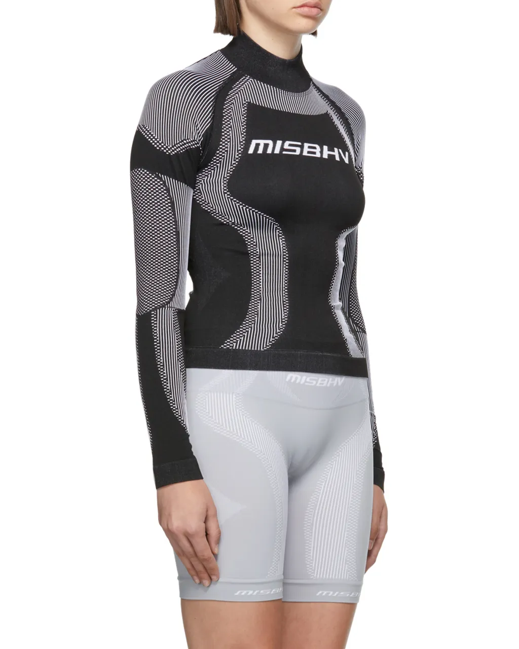 Elastic Plain Jersey Long-Sleeved T-Shirt