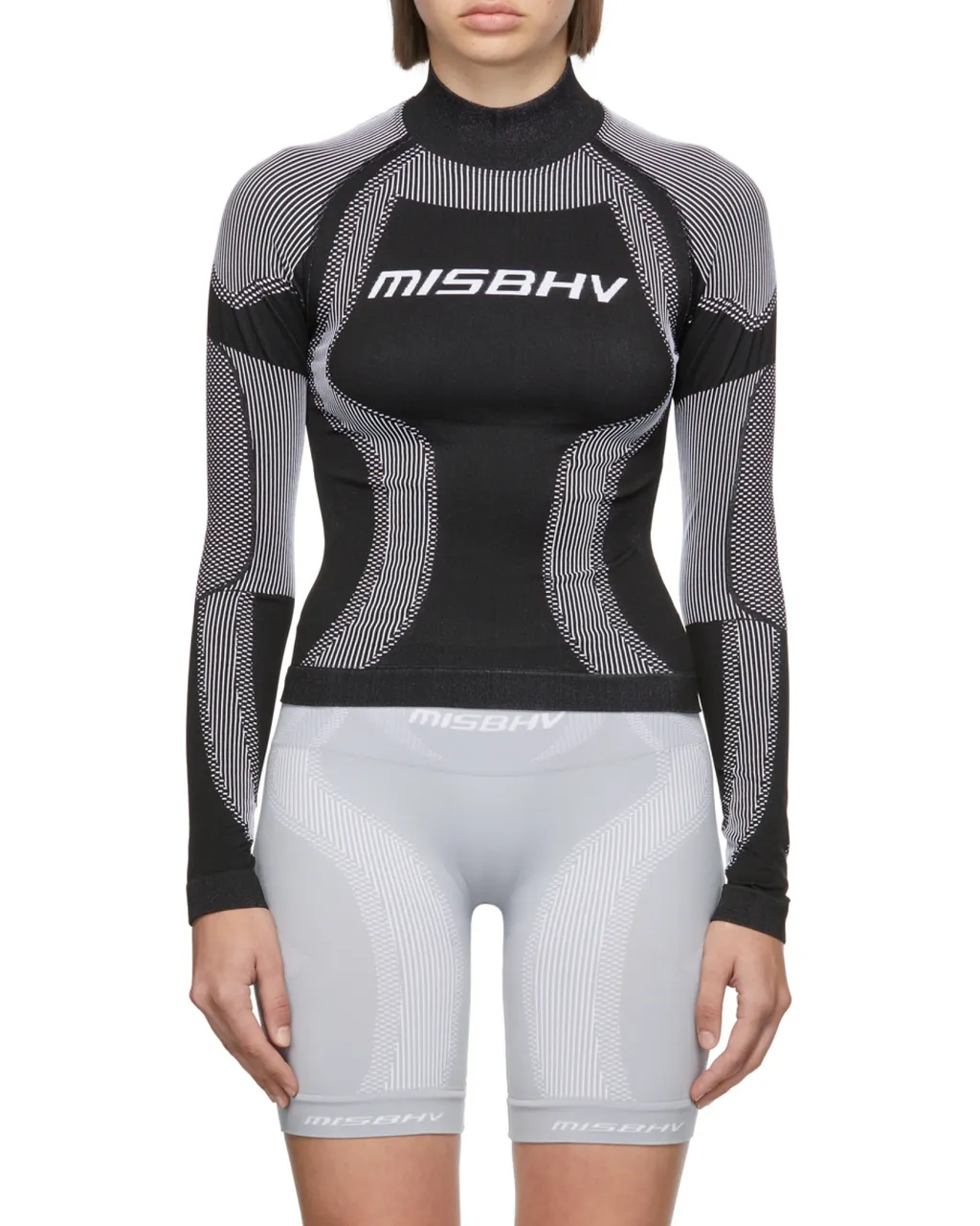 Elastic Plain Jersey Long-Sleeved T-Shirt