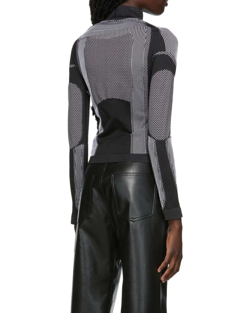 Elastic Plain Jersey Long-Sleeved T-Shirt