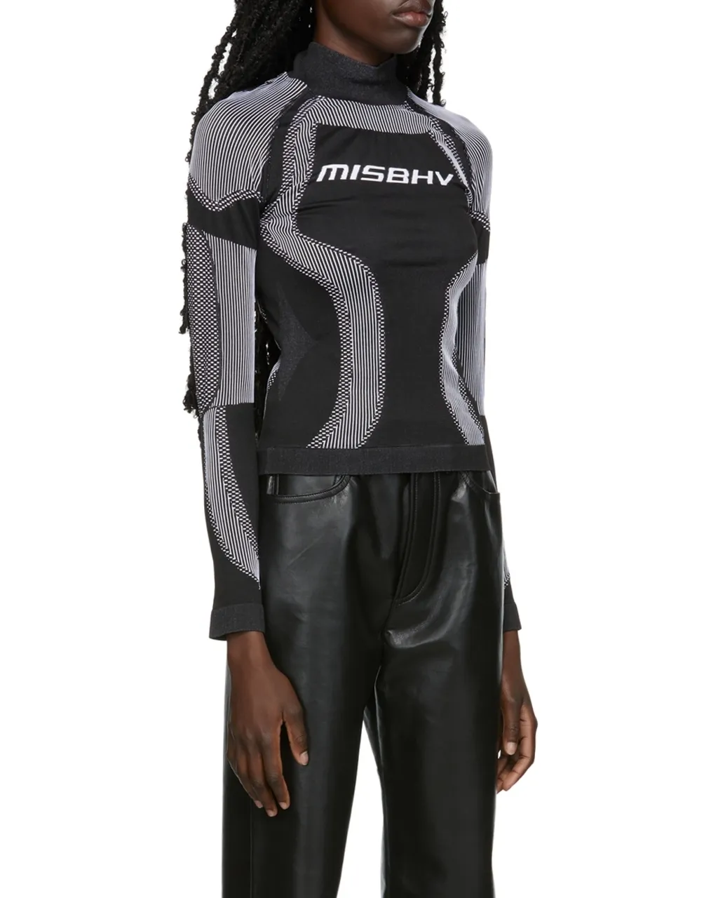 Elastic Plain Jersey Long-Sleeved T-Shirt