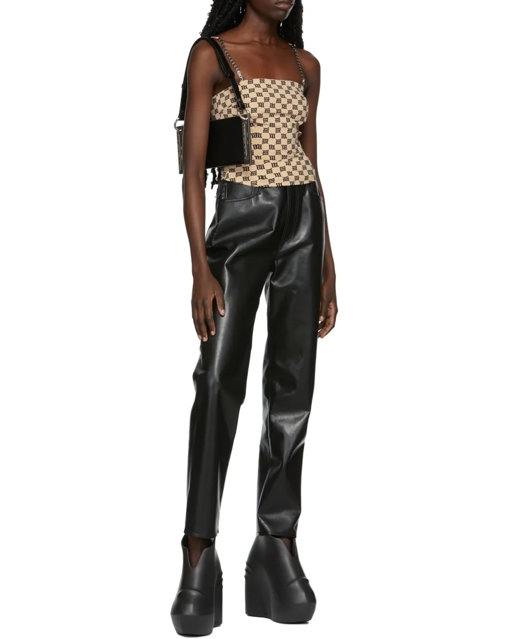 Chain-Embellished Monogram Top