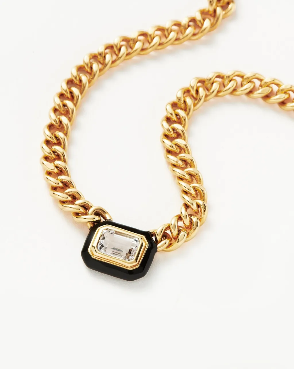 Stone-Detail Chain Necklace