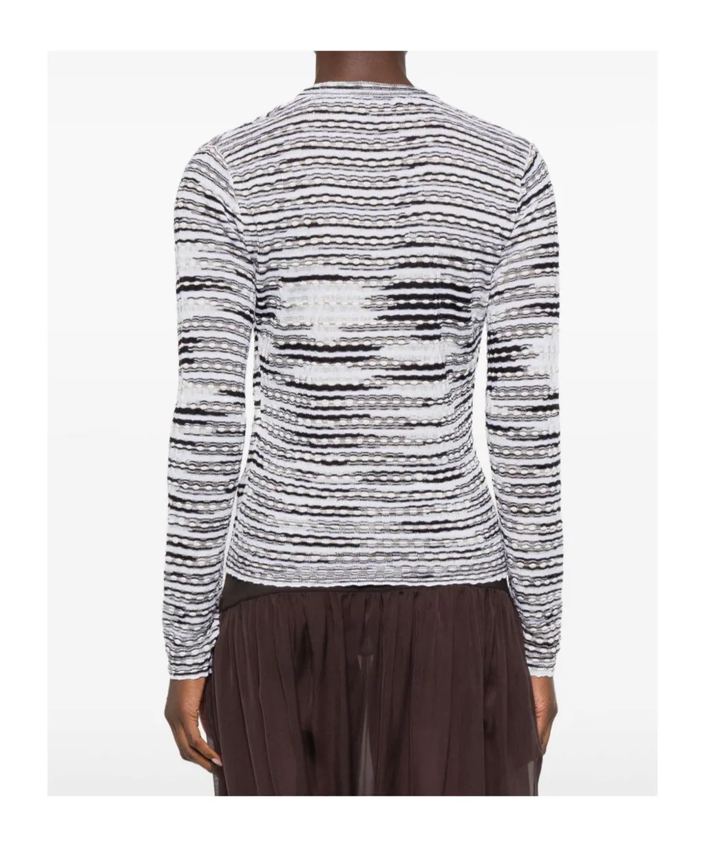 Striped V-Neck Cardigan