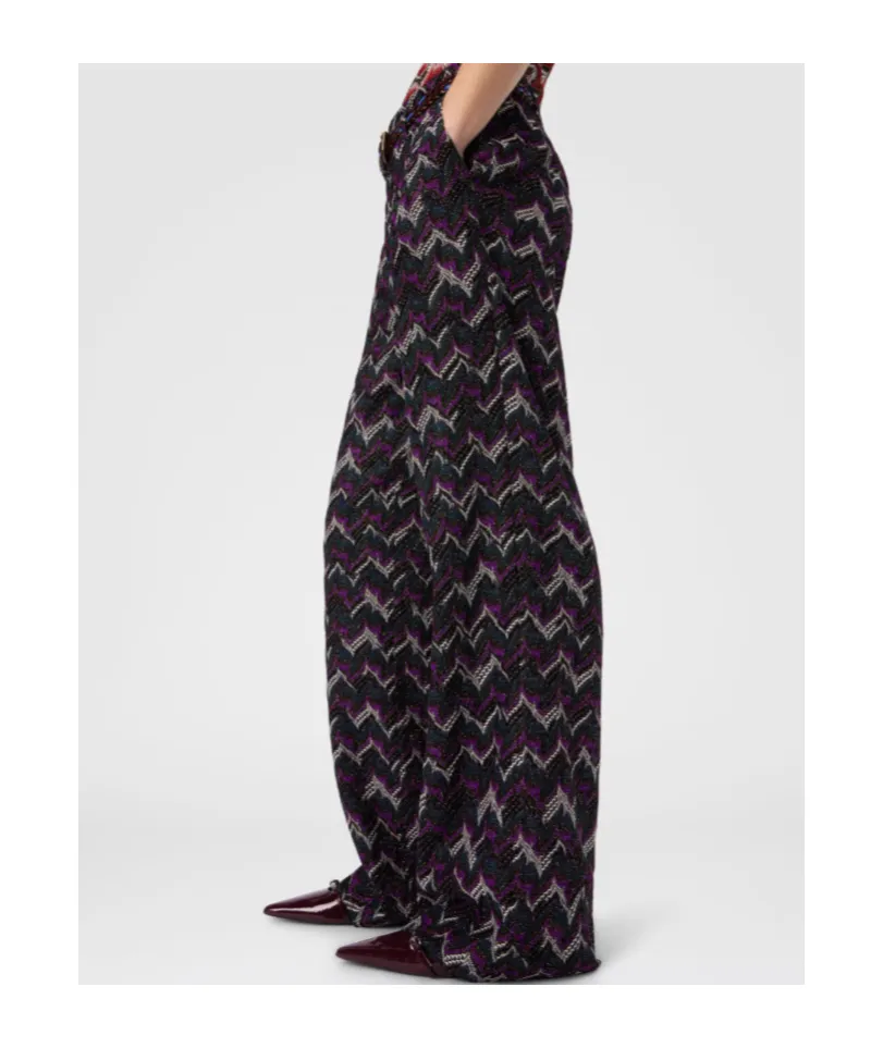 Zigzag-Woven Trousers