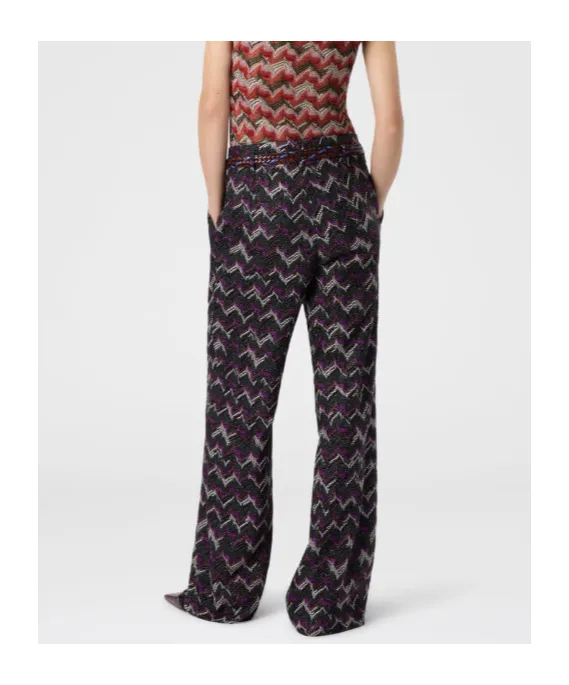 Zigzag-Woven Trousers