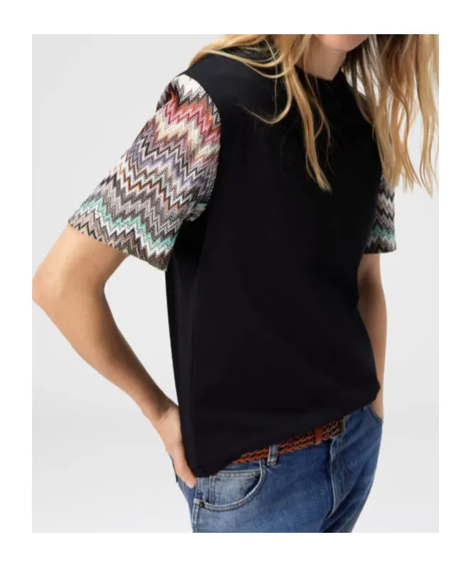 Zig-Zag Sleeve Top