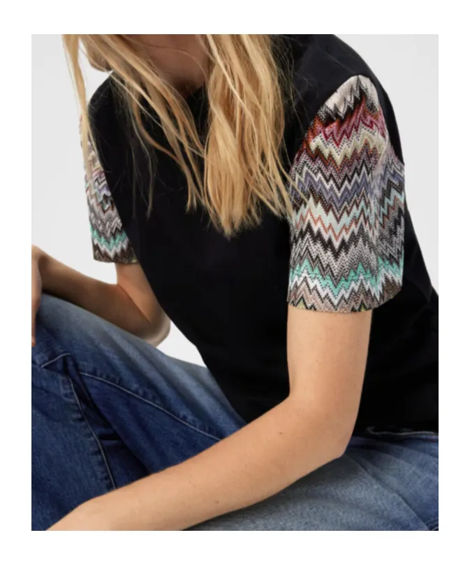 Zig-Zag Sleeve Top